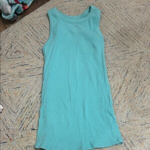 Maurices Teal Ribbed Tank Top